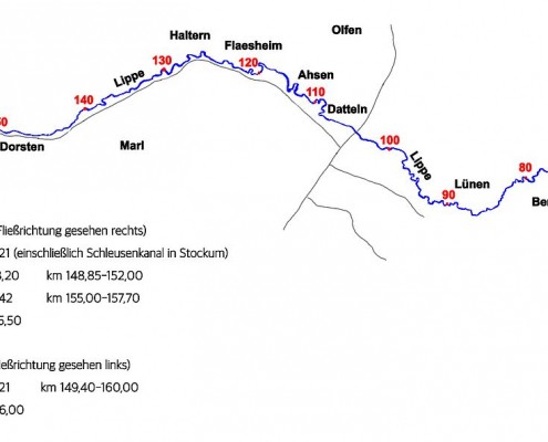 Lippe Lippeverlauf an der Mitglieder des ASC Haranni angeln können